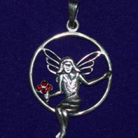 Graceful Fairy Silver Pendant